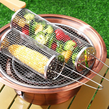 Load image into Gallery viewer, Stainless Steel Round Barbecue BBQ Grilling Basket
