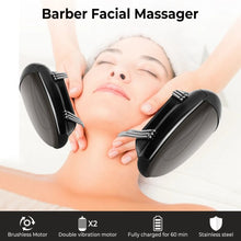 Load image into Gallery viewer, Professional Vibration Massager Barbershop Cordless Handheld Heat Massager USB Charging Body Neck Back Head Face Massager
