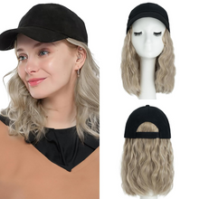 Load image into Gallery viewer, Heat Resistant Synthetic Wavy Wig Extension Baseball Cap
