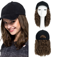 Load image into Gallery viewer, Heat Resistant Synthetic Wavy Wig Extension Baseball Cap
