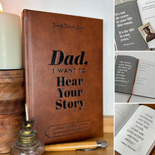 Load image into Gallery viewer, Dad, I Want to Hear Your Story - Heirloom Edition Leather Wrapped Hardcover
