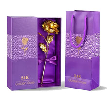 Load image into Gallery viewer, 24K Gold Dipped Real Rose with Gift Box
