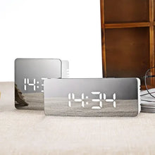 Load image into Gallery viewer, Digital Alarm Clock Smart Mirror Desktop Bedside Nightlight
