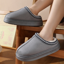 Load image into Gallery viewer, Fluffy Insole Platform Slippers Winter Slip On Faux Fur Shoes
