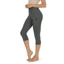 Load image into Gallery viewer, Ladies Capri Cotton Pants Leggings with Pockets
