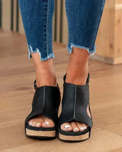 Load image into Gallery viewer, Women's Leather Platform Wedge Orthopedic Sandals
