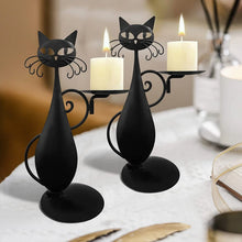 Load image into Gallery viewer, Black Cat Candle Holder
