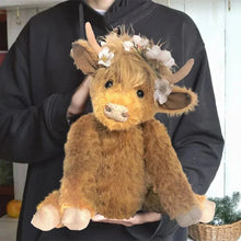 Load image into Gallery viewer, Highland Cow Wearing Flowers
