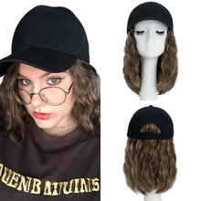 Load image into Gallery viewer, Heat Resistant Synthetic Wavy Wig Extension Baseball Cap
