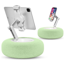 Load image into Gallery viewer, Fuzzy Pillow Phone Holder with Snack Bowl
