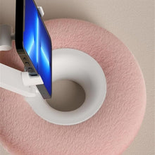 Load image into Gallery viewer, Fuzzy Pillow Phone Holder with Snack Bowl
