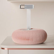 Load image into Gallery viewer, Fuzzy Pillow Phone Holder with Snack Bowl

