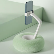 Load image into Gallery viewer, Fuzzy Pillow Phone Holder with Snack Bowl
