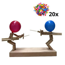 Load image into Gallery viewer, Wooden fencing puppets game
