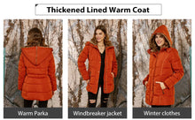 Load image into Gallery viewer, Women's Winter Outdoor Hiking Parka Coat with Faux Fur Lined Outdoor Windproof Coat
