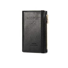 Load image into Gallery viewer, RFID Blocking Leather Card Wallet Travel Multifunctional Passport Case Wallet
