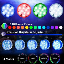 Load image into Gallery viewer, Submersible LED Pool Lights 10 Lamps
