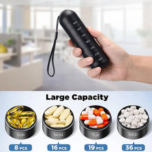 Load image into Gallery viewer, Aluminum 7 Days Portable Pill Organizer for Travel, Pill Box Pill Container
