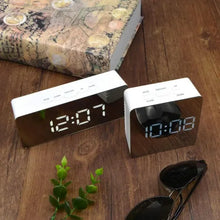 Load image into Gallery viewer, Digital Alarm Clock Smart Mirror Desktop Bedside Nightlight
