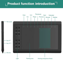 Load image into Gallery viewer, Graphic Tablet Drawing Pad Digital Pen
