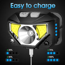 Load image into Gallery viewer, 2-Pack Ultra-Bright Led Rechargeable Headlamp Flashlight Waterproof And Motion Sensor
