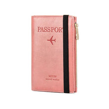 Load image into Gallery viewer, RFID Blocking Leather Card Wallet Travel Multifunctional Passport Case Wallet
