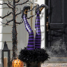 Load image into Gallery viewer, Witch Leg Stakes, Set Of Two Yard Halloween Decoration
