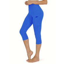 Load image into Gallery viewer, Ladies Capri Cotton Pants Leggings with Pockets
