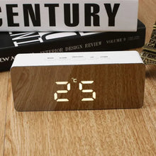 Load image into Gallery viewer, Digital Alarm Clock Smart Mirror Desktop Bedside Nightlight
