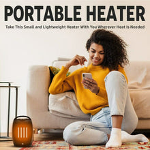 Load image into Gallery viewer, Portable Electric Space Heater Super Quiet Oscillating Heater Fan Thermostat
