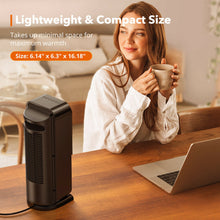 Load image into Gallery viewer, Space Heater Indoor Portable Office Heater Adjustable Thermostat 1500W
