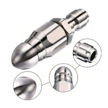 Load image into Gallery viewer, Pressure Washer Sewer Jetter Nozzle with 1/4'' Quickly Connector
