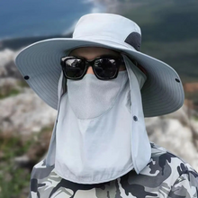 Load image into Gallery viewer, Breathable Wide Brim Outdoor Sun Protection Fishing Hat
