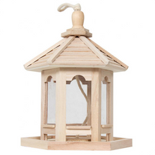 Load image into Gallery viewer, Wooden Transparent Household Bird Feeder

