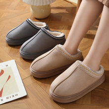 Load image into Gallery viewer, Fluffy Insole Platform Slippers Winter Slip On Faux Fur Shoes
