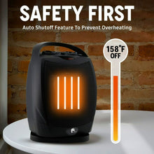 Load image into Gallery viewer, Portable Electric Space Heater Super Quiet Oscillating Heater Fan Thermostat
