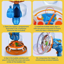 Load image into Gallery viewer, Dinosaur Bubble Gun Machine

