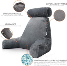 Load image into Gallery viewer, Reading Bed Pillow with Arms
