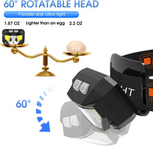 Load image into Gallery viewer, 2-Pack Ultra-Bright Led Rechargeable Headlamp Flashlight Waterproof And Motion Sensor
