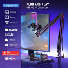 Load image into Gallery viewer, Gaming PC Microphone Podcast Condenser Mic
