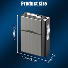 Load image into Gallery viewer, Metal Cigarette Case With Lighter
