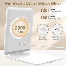 Load image into Gallery viewer, Travel Lighted Makeup Mirror With Magnification
