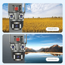 Load image into Gallery viewer, Dual Lens Outdoor Waterproof Wireless Wifi HD Triple Security Camera

