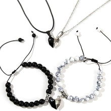 Load image into Gallery viewer, Valentine's Magnetic Heart Couple's Necklace And Bracelet Gift Set
