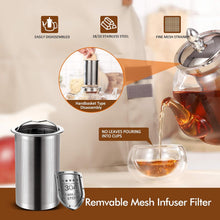 Load image into Gallery viewer, Blooming And Loose Leaf 1000ml Glass Teapot With Removable Infuser
