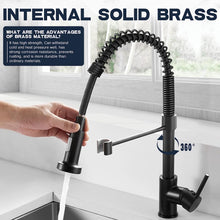 Load image into Gallery viewer, Single-Hole Spring Kitchen Faucet With Pull-Down Sprayer
