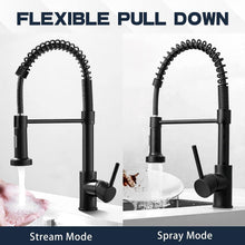 Load image into Gallery viewer, Single-Hole Spring Kitchen Faucet With Pull-Down Sprayer
