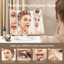 Load image into Gallery viewer, Tri-Fold Led Makeup Mirror With Light
