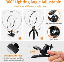 Load image into Gallery viewer, Clip on Laptop Ring Light

