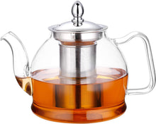 Load image into Gallery viewer, Blooming And Loose Leaf 1000ml Glass Teapot With Removable Infuser
